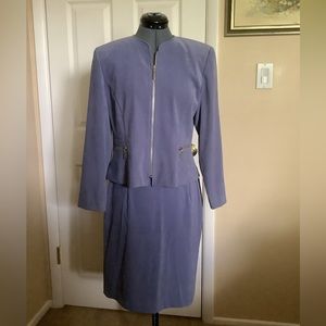 Amanda Smith Petite Size 6 Suit Light Blue